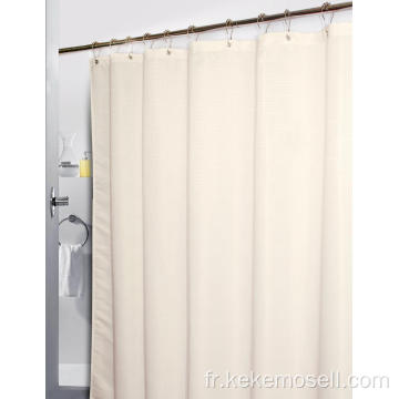 Curtain de douche imperméable en tissu Jacquard en polyester pur